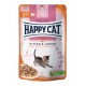 Happy Cat Meat in Sauce - Kitten & Junior Land-Ente - konservtoit kassipoegadele pardiga