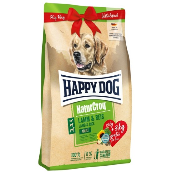 Happy Dog NaturCroq Lamm & Reis - kuivtoit lambaliha ja riisiga