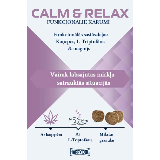 Happy Dog Care Snack Calm & Relax - rahustavad maiuspalad koertele