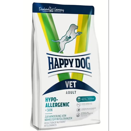 Happy Dog VET Diät Hypoallergenic + Skin - VET koertele, kellel on toidutalumatus ja nahahaigused