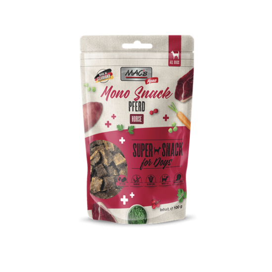 MAC's Dog Mono Snack Pferd - maiustused koertele, kellel on hobune