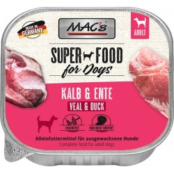 MAC's konserv koerale VASIKA- ja PARDILIHAGA (94% liha), teraviljavaba, (MAC's Dog Kalb & Ente)