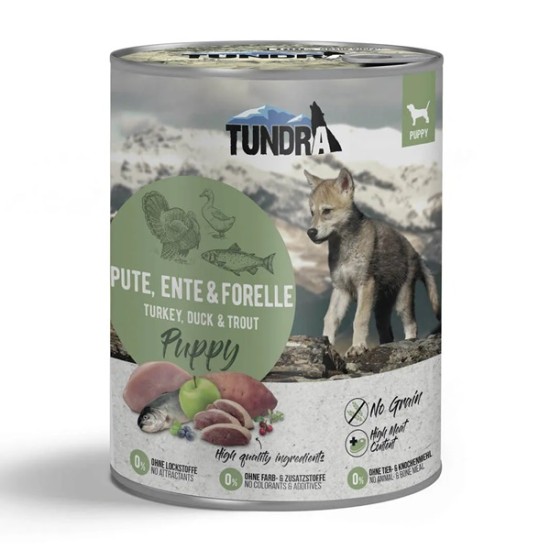 Tundra Dog Puppy Pute, Ente & Forelle - Консервированный корм для щенков с индейкой, уткой и форелью